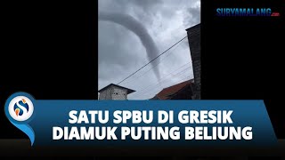Angin Puting Beliung Ngamuk di Duduksampeyan dan Cerme, Satu SPBU Terdampak