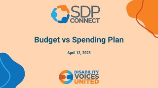 SDP Connect: Budget vs Spending Plan