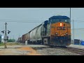 csx 5311 u0026 5244 rear dpu on a fast moving manifest train in hoopeston il