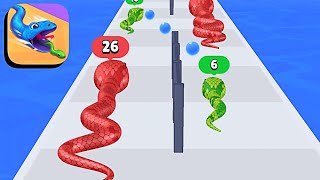 साप वाला गेम Snake Run Race 3D Running Game - Gameplay Walkthrough Part 1 Levels 9999 (iOS, Android