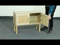 rattan double door cabinet installation video joysource