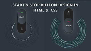 Start & stop button design using html css javascript | WebEffectAnimation