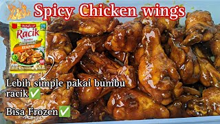 CUMA PAKAI BUMBU RACIK INSTAN ‼️ Spicy chicken wings Enak Simple dan  bisa frozen