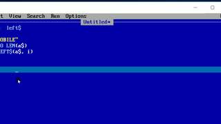 QBASIC program using LEFT$