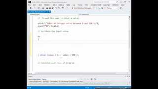 The Do While Loop in C for Validation