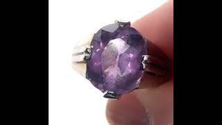 Amethyst 6.51ct Solid 925 Sterling Silver Ring