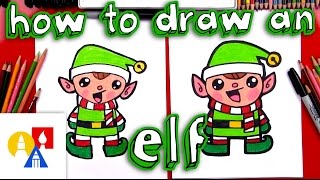 How To Draw A Cartoon Christmas Elf