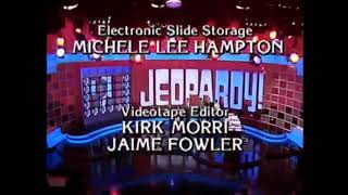 Jeopardy! Full Credit Roll (3/27/92)