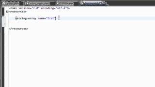 - 55 - Setting up a String array resource.MP4