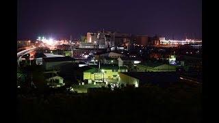 八戸港の夜景広がる　青森県八戸市「八太郎ケ丘公園」