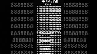 Find the seven 99.99% Fail😨