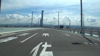 【HD車載】関空連絡橋・関西空港自動車道、関西国際空港IC → 泉佐野JCT：Kansai Airport Access Bridge, Kansai Airport Expressway(E71).