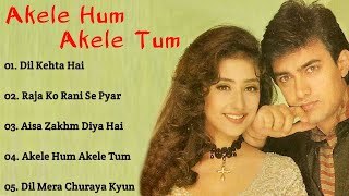 Akele Hum Akele Tum Movie All Songs||Aamir Khan & Manisha Koirala||Hit Songs||