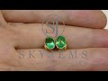 1.49ct colombian emerald stud earrings set in 18kt yellow gold jw0595