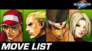 The King of Fighters 2001 - Team Fatal Fury - Move List