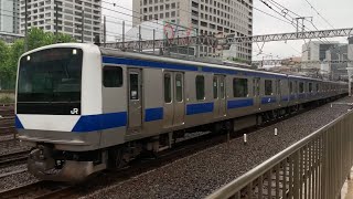 常磐線　E531系10両　田町駅通過