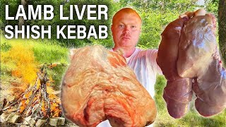 Lamb Liver and Fat Tail Shish Kebab Recipe | village  cooking