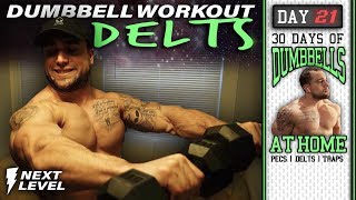 Dumbbell Home Workout for Shoulders | 30 Days to Build Pecs, Delts & Trap Muscles - Dumbbells Only!