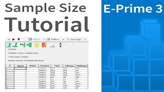 E-Prime 3: Sample Size Tutorial