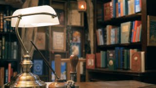Cozy Bookshop Ambience | Cinematic ASMR (book store sounds, page turning, paper wrapping, soft rain)