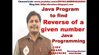 Program to Reverse a Number in Java || How to Reverse a number in Java || Reverse number in java