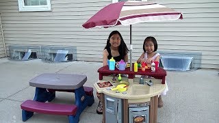 Pretend Play With BBQ Grill Picnic Set