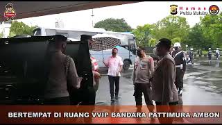 Forkopimda Maluku menerima Kunjungan Kerja Panglima TNI beserta rombongan. Rabu, (08/12/2021)