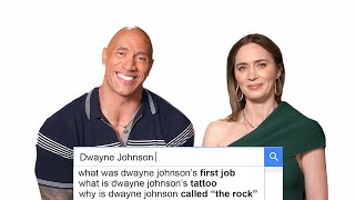 Emily Blunt & Dwayne Johnson Answer The Web's Most Searched Questions | WIRED