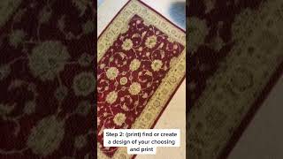 Mini art lesson No16   How to make a miniature rug #howto #howtomake #miniartlesson #miniaturemaking