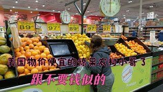 中国大陆乡下小哥感叹美国物价低，肉几块钱一斤水果蔬菜几毛钱一斤，直呼想花钱都花不出去