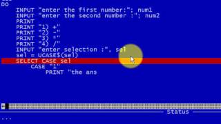 how to make a calculator using Quick Basic