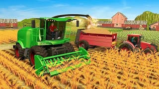 Real farming mods | best Android games | Grand farming simulator tractor gameplay 2  #wheatfarming