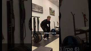 245kg deadlift for reps at 19 #deadlift #245kg #conventional