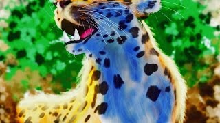 How to draw leopard on iPad Pro (procreate) speed painting