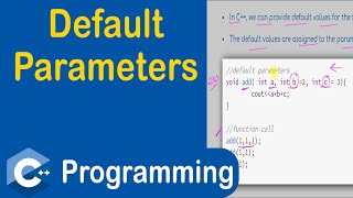 #43 Default Parameters in C++ | C++ Programming