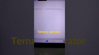ternary operator in C #java #coder #coding #cprogramming #python 👩‍💻👍