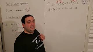 College Algebra -- Linear Equations in One Variable