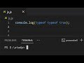 what is the output of console.log(typeof typeof true) ? typeof operator in javascript explained