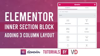 Elementor Inner Section: Adding 3 Columns Layout