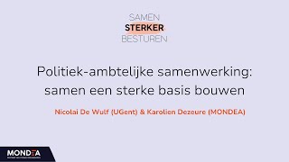 Politiek-ambtelijke samenwerking: samen een sterke basis bouwen