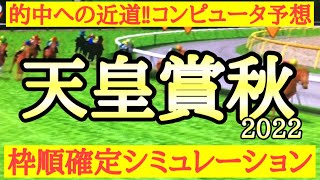 2022 天皇賞秋 シミュレーション（枠順確定後)～イクイノックスら有力馬が中枠に集中！今回の枠順で激走する穴馬はいるのか！？～競馬予想