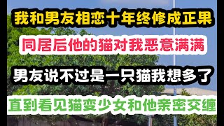 我和男友相戀十年，終於修成正果。同居後，他的貓一直對我惡意滿滿。男友卻一臉不在意地説不過是一隻貓 #一口气看完 #小说 #故事