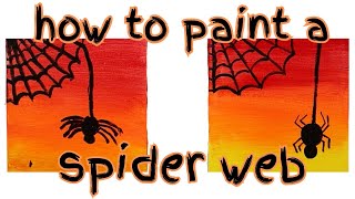 How To Paint And Draw A Spider Web For Halloween