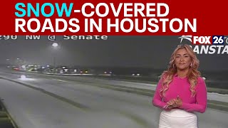 Icy conditions on Houston-area roads lead to closures