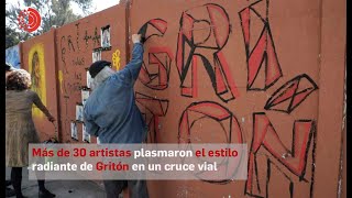 Más de 30 artistas plasmaron el estilo radiante de Gritón en un cruce vial