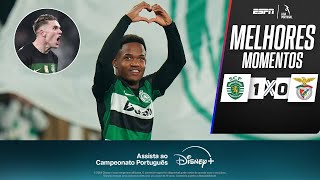 GYOKERES faz BELA JOGADA, Geny Catamo marca, e SPORTING vence BENFICA pelo Campeonato Português