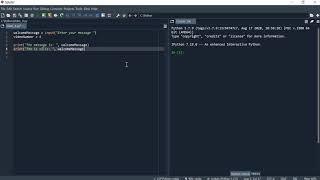 Python 4: Getting a string entry from the user using the input method