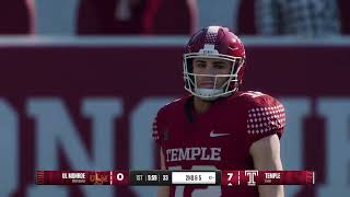 College Football 25 FullGame-UL Monroe vs. Temple: Week 3, Game 3, Southern Crossroads Conference