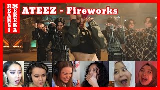 "SanService" Ateez - Fireworks (I'm The One) Reaction Compilation