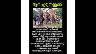 ആന എഴുന്നള്ളത്. ആനകൾ തമ്മിൽ എത്ര ദൂരം വേണമെന്ന് സർക്കാർ അറിയണമെന്ന് ഹൈകോടതി. Today news#agmedianews#